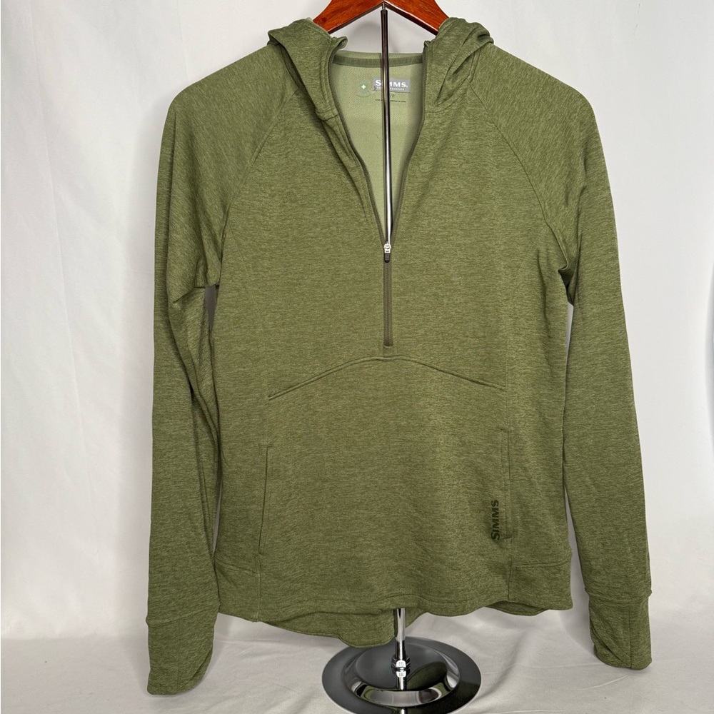 Simms Olive Green Half-Zip Hoodie